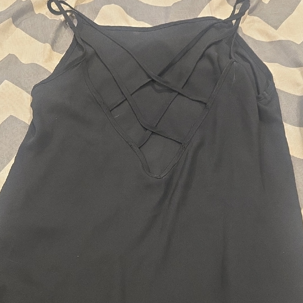SHEIN Black Crisscross Camisole Top